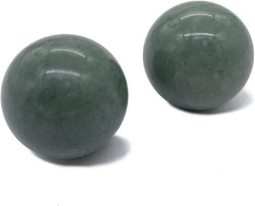 Miniatura 5 de Baoding - Bolas de acero inoxidable y piedra, para adultos, niños, 2.2 pulgadas, 2.2 pulgadas, color verde, juego de 2 unidades, 2 piezas, 1 paquete