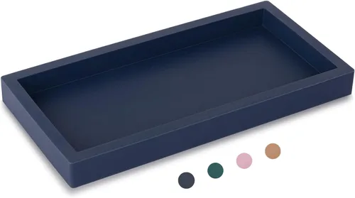 Miniatura 14 de Bandeja de baño, pequeña bandeja de tocador de silicona, jabonera, soporte para esponja, organizador de fregadero de cocina, accesorios de baño