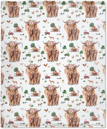 Miniatura 25 de Manta de franela de vaca para regalo, ultra suave y acogedora, manta de forro polar ligera y mullida, manta de felpa cálida para sofá, cama, 30 x 40