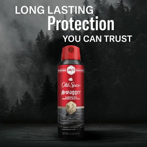 Miniatura 6 de Old Spice Spray corporal sin aluminio para hombres, protección contra olores 24/7, fragancia y frescura duraderas 24/7, aroma de calidad de colonia