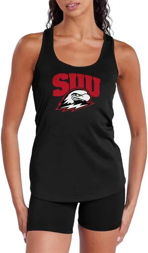 Miniatura 144 de Camiseta deportiva sin mangas oficial de NCAA Collegiate para mujer, con espalda cruzada, colección con logotipo primario