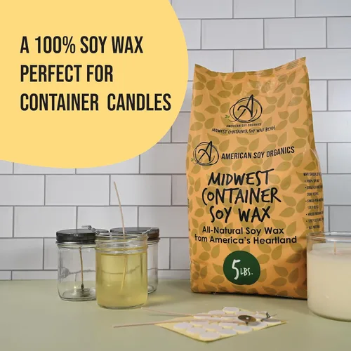 Miniatura 2 de American Soy Organics Cuentas de Cera de Soja 100% del Medio Oeste para Hacer Velas - Suministros Naturales para Hacer Velas - Libre de Parafina