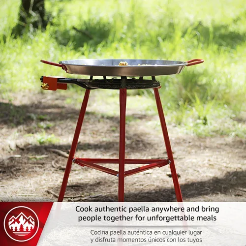Miniatura 5 de Magefesa Quemador de gas propano para exteriores de 12 pulgadas, acero esmaltado reforzado resistente, se adapta a paellas de hasta 15 pulgadas