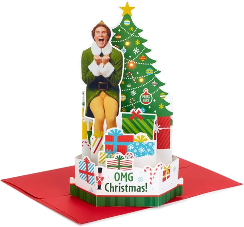 Miniatura 9 de Hallmark - Paquete de tarjeteros para dinero de Navidad o tarjetas de regalo, Buddy el Elfo (6 tarjetas navideñas con sobres)