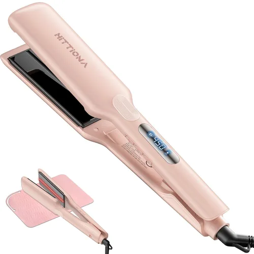 Miniatura 7 de HITTIONA Plancha de cerámica profesional de 1.75 pulgadas de ancho, plancha plana infrarroja para un peinado rápido, calentamiento instantáneo de 5