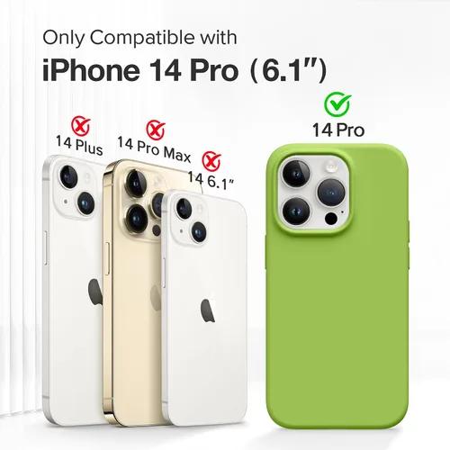 Miniatura 2 de GONEZ Funda magnética para iPhone 14 Pro, compatible con MagSafe, forro de microfibra antiarañazos y protector de pantalla, funda de silicona