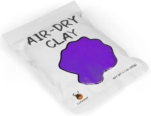 Miniatura 6 de Cutedeer Arcilla Seca al Aire Morada, Arcilla de Modelado de Espuma de 1.1 lb, Suave y Blanda para Moldear para Niños y Adultos, Suministros