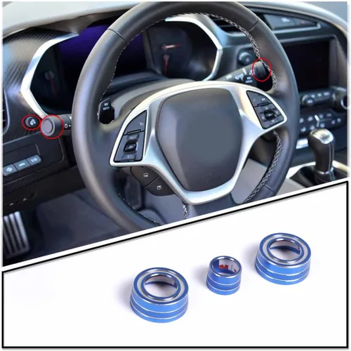 Miniatura 13 de TINKI Anillo decorativo de ajuste de brillo para instrumento de automóvil, para Chevy C7 Corvette 2014-2019, accesorios interiores