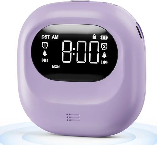 Miniatura 8 de Roxicosly Reloj despertador vibratorio súper fuerte para durmientes pesados, agitador de cama de vibración ajustable debajo de la almohada