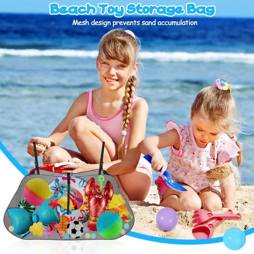 Miniatura 5 de Shappy Bolsa de almacenamiento para flotador de piscina, grande, ajustable, para colgar en la piscina, accesorios de playa, organizador de malla