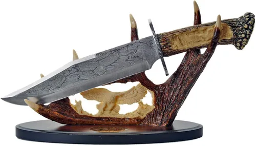 Szco Supplies Eagle Antler - Cuchillo de exhibición, color marrón