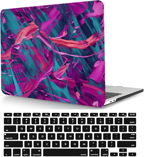 Miniatura 12 de Funda compatible con MacBook Air de 11 pulgadas, cubierta protectora de plástico y cubierta de teclado, grano de madera