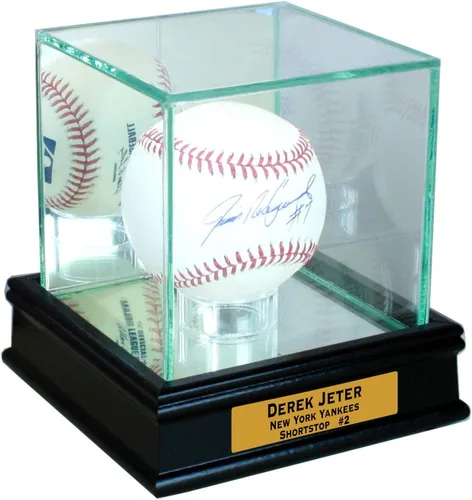 Miniatura 6 de Vitrina de béisbol individual con moldeo deportivo (negro)
