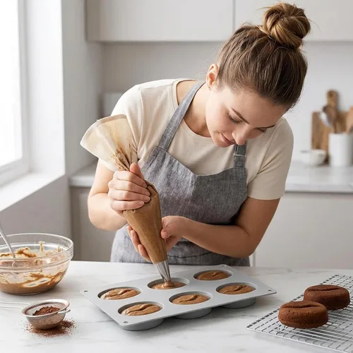 Miniatura 5 de Coffee Bean Mold 6-Cavity Silicone Baking Mold with Lip Design for Chocolate, Gummy Candy, Ice Cubes, Creative Kitchen Tool..