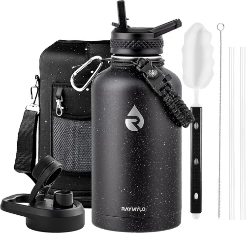 Miniatura 85 de RAYMYLO Botella de agua aislada de 24 onzas, de acero inoxidable con triple pared al vacío (fría durante 48 horas, caliente durante 24 horas), a