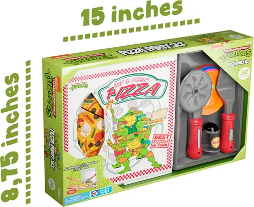 Miniatura 3 de Juego de juguetes de pizza para niños, comida para jugar en la cocina, rebanar y servir pizza de juguete con caja, cortador de pasteles