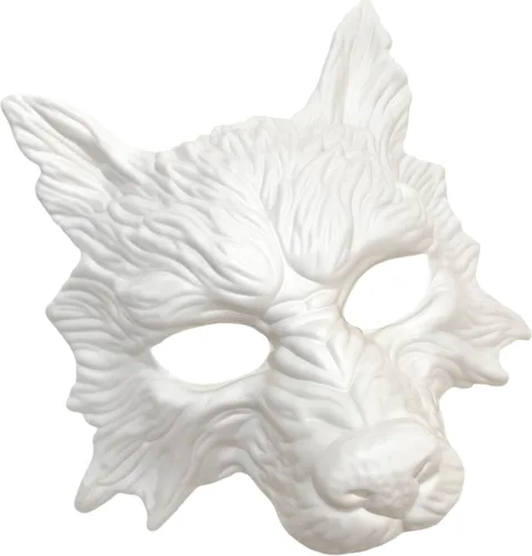 Miniatura 6 de MasqStudio Máscara de lobo negro, máscara de lobo blanco, máscara de lobos para mascarada, disfraz de Halloween, cosplay, fiesta