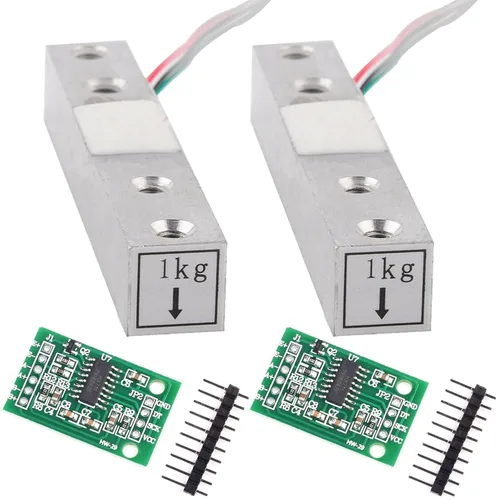 Miniatura 12 de 2 piezas de sensor de peso de celda de carga digital 1kg 5kg 10kg 20kg de alta precisión, celdas de carga miniatura para Arduino, electrónica DIY