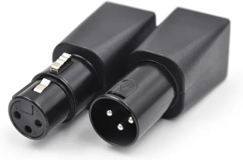 Miniatura 9 de (4 unidades) macho adaptador XLR de 3 pines Conector DMX a RJ45 a Ethernet, negro