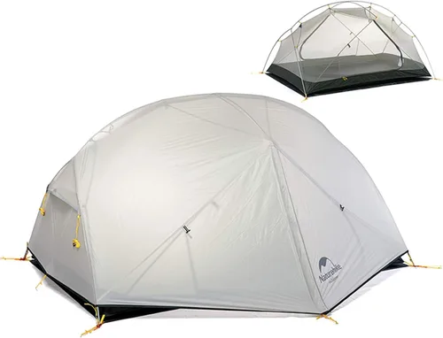 Naturehike Mongar - Tienda de campaña para mochileros para 2 personas, ligera para 3 estaciones, impermeable, para senderismo, barras transversales