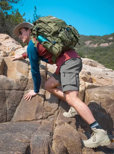 Miniatura 4 de VoLIta Pantalones cortos de senderismo para hombre, ligeros, de secado rápido, casuales, pantalones cortos de golf para pesca al aire libre