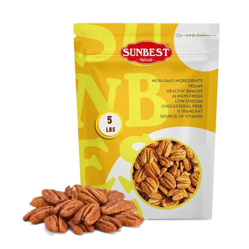 Miniatura 6 de Sunbest Natural Fancy Georgia - Pecanas crudas de 80 onzas (5 libras) – Nueces crudas ricas en nutrientes y deliciosas – Kosher, sin OMG, aptas