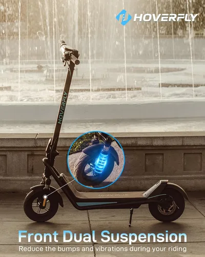 Miniatura 5 de HOVERFLY X1/X3/X5 Electric Scooter for Adults, Anti Flat 8.5"/10'' Solid Tire, Max 10/18/25 Miles Range and 15.5/20Mph Speed Power by 250W/500W Negro