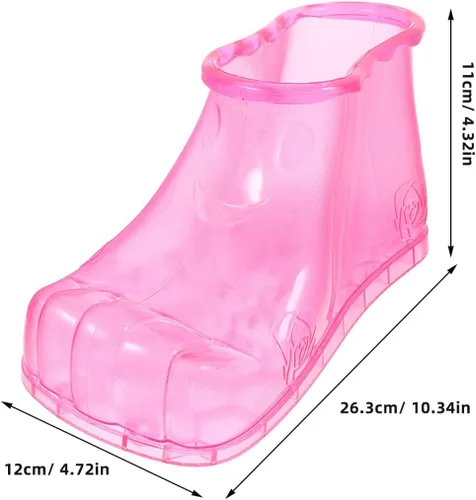 Miniatura 6 de HEALLILY Zapatos de baño de pies, botas portátiles para remojar pies con suela antideslizante, gran capacidad, cubo de spa para uso doméstico