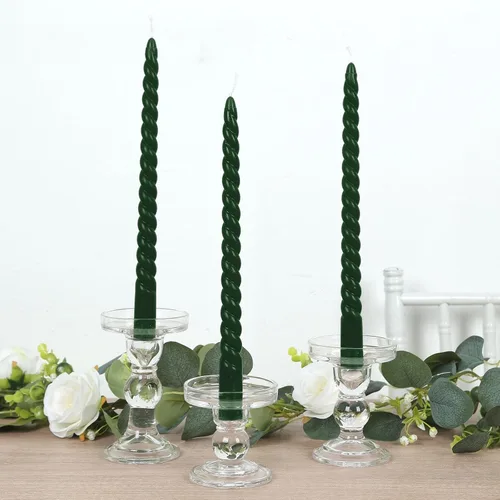 Miniatura 35 de Efavormart 12 Pack 11" Velas cónicas de cera de parafina de rosa mate de color oro rosa de alta calidad, velas de cena largas sin aroma, con mecha