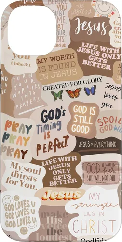 Miniatura 15 de Funda estética para iPhone 17 con frases positivas con versículos bíblicos cristianos