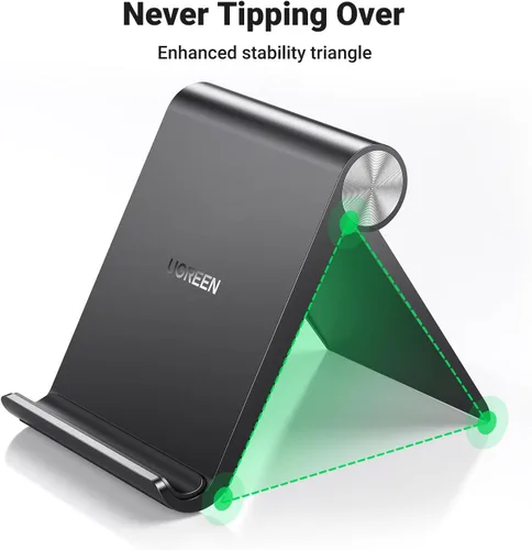 Miniatura 6 de UGREEN Soporte de teléfono celular para escritorio, portátil, plegable, ángulo ajustable, compatible con iPhone 17 Air 16 15 Pro Max 14 Plus, iPhone