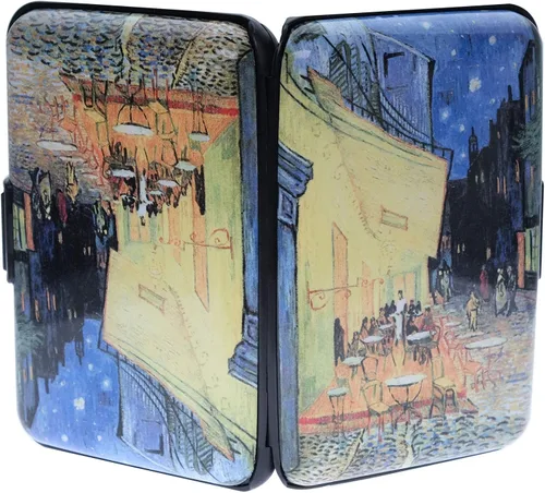 Miniatura 2 de Mini cartera de aluminio RFID para tarjetas de crédito, funda rígida de metal delgado para tarjetas de visita para mujeres y hombres, CCW037, Moderno