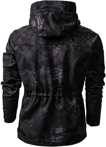 Miniatura 2 de HTHLVMD Chaqueta táctica militar suave para hombre, para deportes al aire libre, caza, ejército, impermeable, abrigo