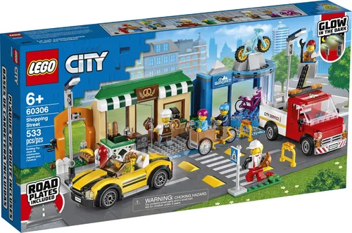 Miniatura 4 de LEGO City Shopping Street 60306 Kit de construcción; juguete de construcción genial para niños, nuevo 2021 (533 piezas)