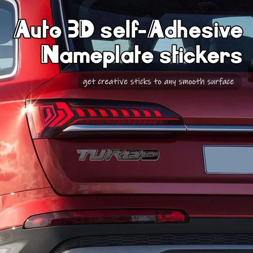 Miniatura 7 de Emblema de Coche Turbo, Insignia Turbo de Metal 3D para Guardabarros Lateral del Cuerpo del Auto y Maletero, Calcomanía Adhesiva de Decoración