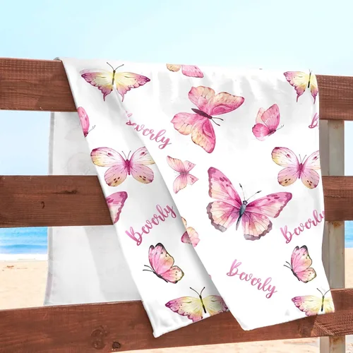 Miniatura 4 de NIBESSER Toalla de playa personalizada con nombre personalizado, toallas de microfibra sin arena, regalos personalizados, toalla de playa de viaje