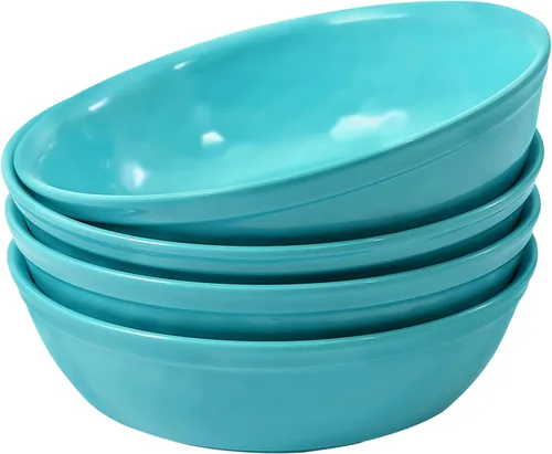 Miniatura 7 de TP Juego de 4 cuencos de melamina de 38 onzas para ensaladas de sopa Ramen Pho y pasta, juego de 4 cuencos japoneses grandes, irrompibles ligeros