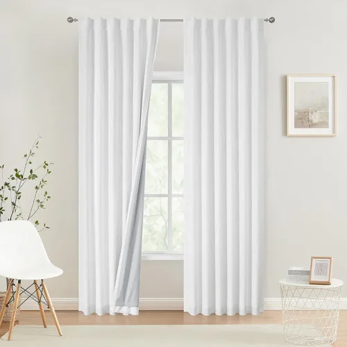 Miniatura 17 de Vision Home Cortinas opacas de color azul cambray de 63 pulgadas para dormitorio, aislamiento térmico, oscurecimiento de la habitación, juego