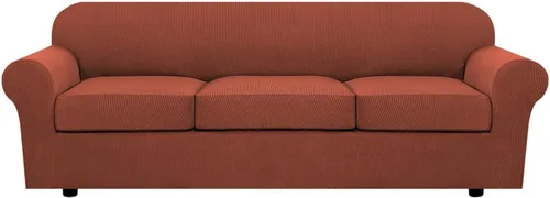 Miniatura 146 de H.VERSAILTEX - 3 fundas de sofá elásticas para 2 cojines de sofá. Fundas para muebles de sala de estar (funda base más 2 fundas de cojín de asiento)