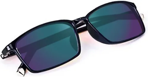 Teenkorov - Lentes daltónicos de doble capa para hombres y mujeres con ceguera roja y verde, bloqueo de luz azul