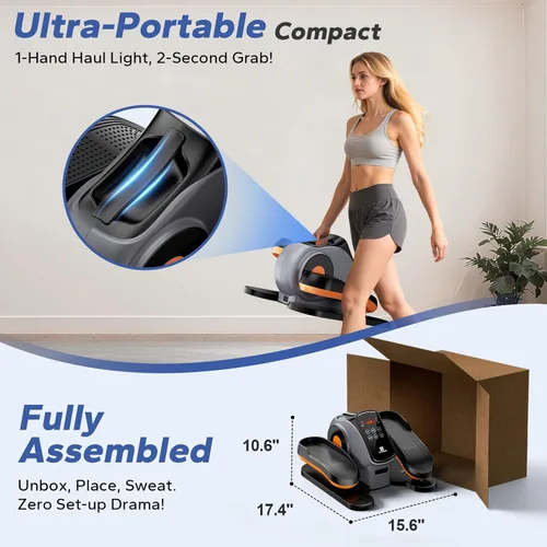 Miniatura 8 de Under Desk Elliptical Machine, Ellipse Leg Exerciser As Seen On Tv While Sitting for Seniors, Pedal Exerciser with 15 Level Adjustable Resistance &