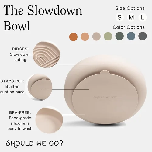Miniatura 3 de Should We Go? Comedero lento para perros y cachorros, cuenco de silicona para comer lentamente, diseño moderno de alfombrilla para lamer, reduce
