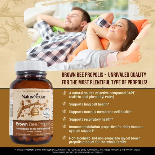 Miniatura 2 de NaturaNectar Paquete de propóleo de abeja natural, propóleos rojos y propóleos marrones, para apoyo inmunológico, salud respiratoria y metabolismo