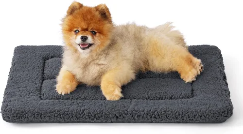 Bedsure Cama Lavable para Jaula de Perro para Perros Pequeños, Alfombra de Espuma Suave para Suelo de Mascotas, Almohadilla Versátil y Ligera para