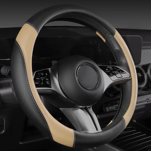 Miniatura 9 de CAR PASS Funda de cuero sintético para volante y tapetes impermeables para automóvil, ajuste universal para el 95% de los sedán, SUV, automóviles