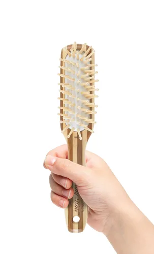 Miniatura 2 de Olivia Garden Cepillo de masaje iónico de bambú para cabello saludable