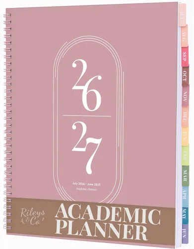 Miniatura 25 de Rileys - Agenda académica 2025-2026, agenda diaria, semanal y mensual, julio de 2025 a junio de 2026, páginas de notas para estudiantes