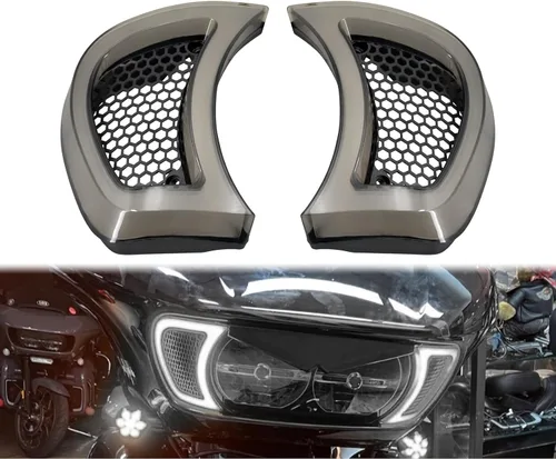 Miniatura 8 de Accesorios de ventilación para faro de motocicleta, intermitentes, indicador LED, luces laterales para Harley Road Glide FLTRX 2015-2023
