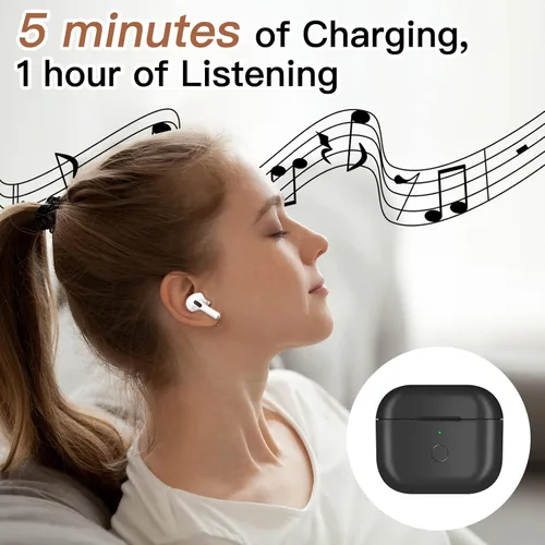 Miniatura 6 de Funda de carga inalámbrica de repuesto compatible con AirPod de 3ª generación, funda de cargador Air Pod 3 con botón de sincronización de Negro