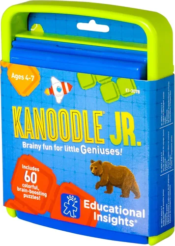 Miniatura 7 de Educational Insights Kanoodle Jr. - Rompecabezas cerebrales 3D, juego de cerebro para un jugador, divertidos juegos de viaje para niños, desafiantes
